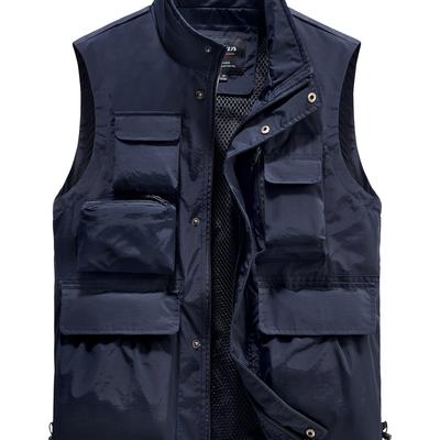 TEMU 2025 's Casual Summer Vest Multi-pocket Outdoor Climbing Vest Lightweight Fishing Vest Image