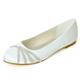 DANOBAB Women's Round Toe Flats Shoes Washable, Soft, Slip-On Dressy Shoes Suitable for Business Casual, Office Wear, Work Attire & Weddings,Ivory,6.5