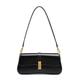 Cowhide armpit women's bag versatile single shoulder crossbody bag size 12 * 5 * 26cm (black)