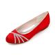 DANOBAB Women's Round Toe Flats Shoes Washable, Soft, Slip-On Dressy Shoes Suitable for Business Casual, Office Wear, Work Attire & Weddings,red,6.5
