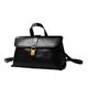 Vintage Postman Bag Women's Large Capacity Handbag Commuter Crossbody Size 26 * 10 * 15cm (black)