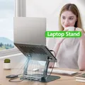 Supporto universale per laptop con hub USB PD100W Ricarica 4K@60Hz Docking station ergonomica per supporto per laptop per MacBook Pro Dell Lenovo
