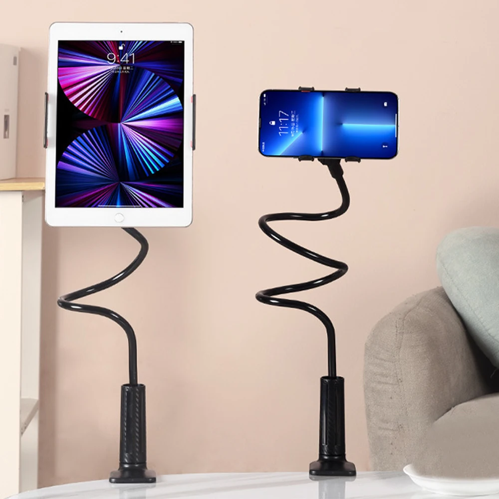 Supporto per telefono cellulare con Clip rotante a spirale a 360 ° supporto per supporto per letto pigro portatile supporto per supporto per letto da scrivania per telefono supporto per Base 70cm