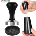 Pressino per caffè Pressino per caffè in acciaio inossidabile da 51 mm Agitatore per caffè Pressino per caffè espresso con manico in legno nero Pressini per caffè 51/53/58 mm