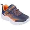 Sneaker SKECHERS "MICROSPEC ADVANCE", Kinder, Gr. 29, blau (navy, orange), Lederimitat, Textil, sportlich, Schuhe