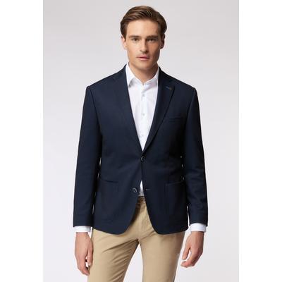 Jerseysakko ROY ROBSON "regular fit - Jerseystoff", Herren, Gr. 60, blau, 62% Polyester, 33% Viskose, 5% Elasthan, ohne Ausschnitt, Sakkos Image