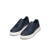 Sneaker GEOX "U DEIVEN", Herren, Gr. 39, blau (navy), Leder, Textil, casual, Schuhe, Schnürschuh, Freizeitschuh im cleanen Look