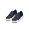 Sneaker GEOX "U DEIVEN", Herren, Gr. 42, blau (navy), Leder, Textil, casual, Schuhe, Schnürschuh, Freizeitschuh im cleanen Look