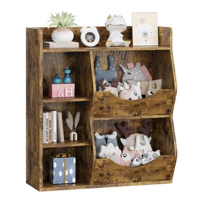 3-Tier Bookshelf Double Side Toy Shelf for Toys and Books