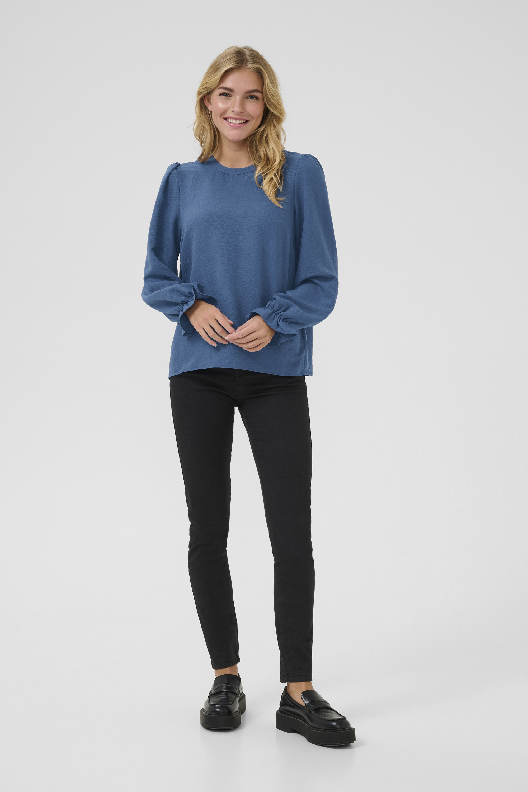 Langarm-Bluse Regular fit Ensign Blue Image