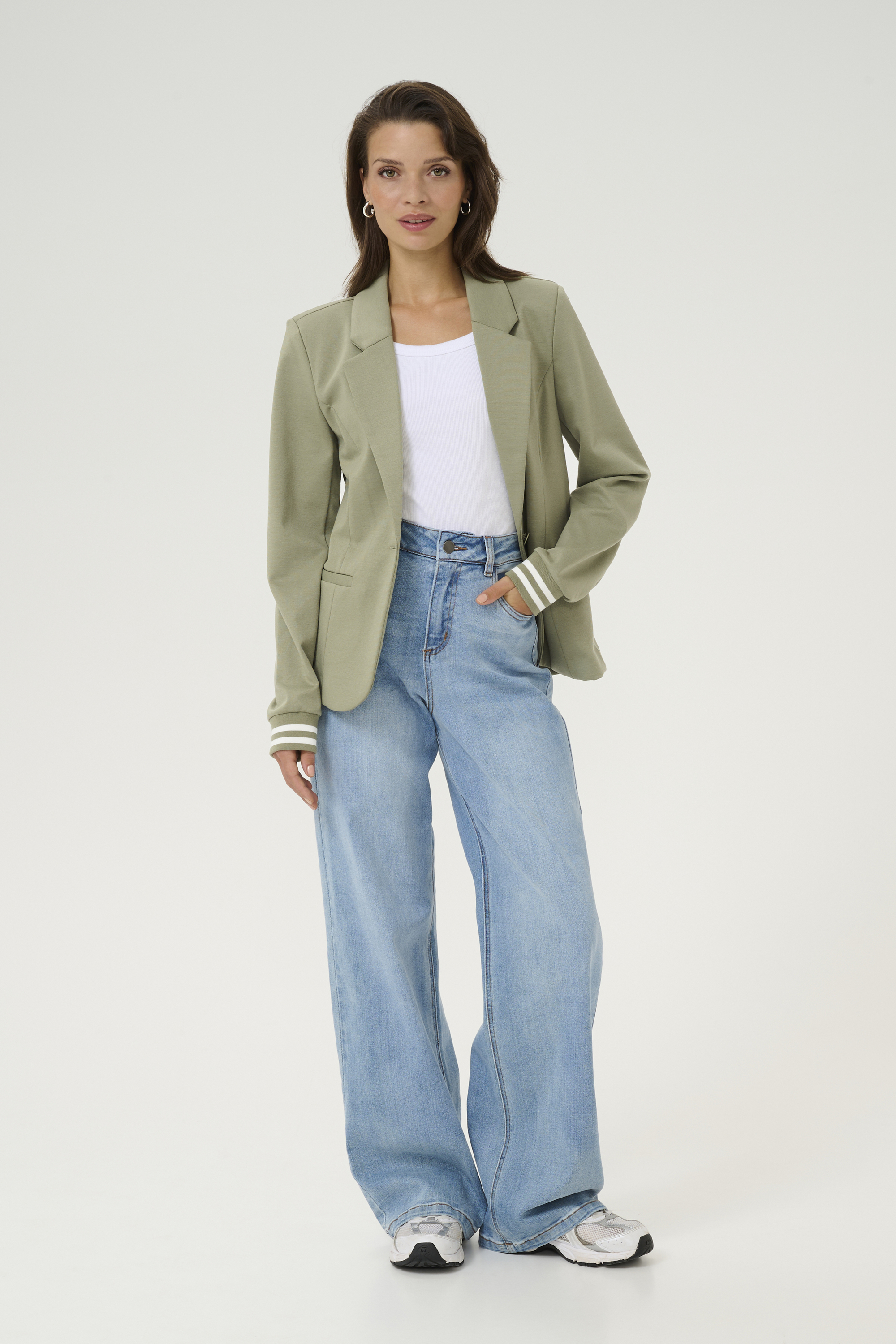 Blazer Regular fit white green Image
