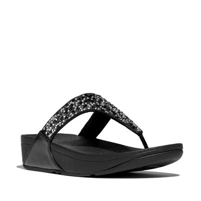 FitFlop Lulu Crystal Mix Damen Schwarze Sandalen Image