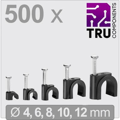 T24CA132 Nagelschellen TC-13448480 Bündel-Ø-Bereich 2 bis 12 mm Schwarz 500 St. - Tru Components Image