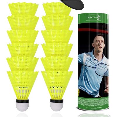 TEMU Tk 12x Yellow Shuttlecocks For Badminton: For Training And Competition - Badminton Shuttlecocks - Shuttlecocks For Outdoor And Indoor