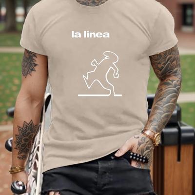 TEMU 500 Print T-shirt, Casual Short-sleeve Tees For Men, Summer. Image