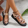 Damenschuhe, Strandsandalen mit dicken Sohlen, Outdoor-Mode, Hausschuhe, große Größe, lässig, bequeme Sandalen, 2024, Sommer, flach