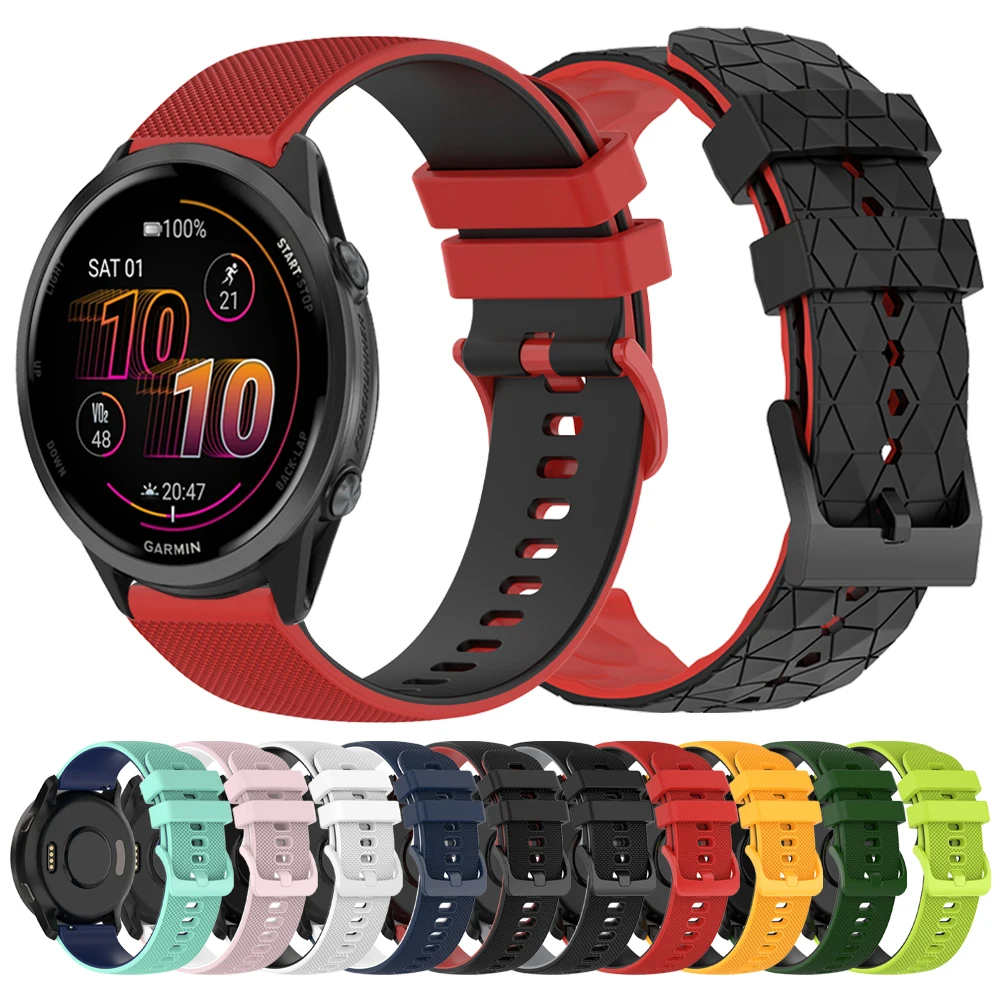 20 mm 22 mm Silikonband für Garmin Vivoactive 6 5 Venu 3/Sq/2 Plus Move Sports Soft Armband Forerunner 570 265 645 255 55 Armband Image