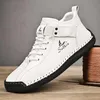 Neue 2025, handgefertigte Leder-Casual-Herrenschuhe, Design-Turnschuhe, atmungsaktive Lederschuhe