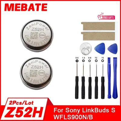 2PCS 3,85 V 1240 Z52H Ersetzen Batterie Für Sony LinkBuds S WFLS900N/B Wirklich Drahtlose Ohrhörer Kopfhörer + kostenlose Tools Image