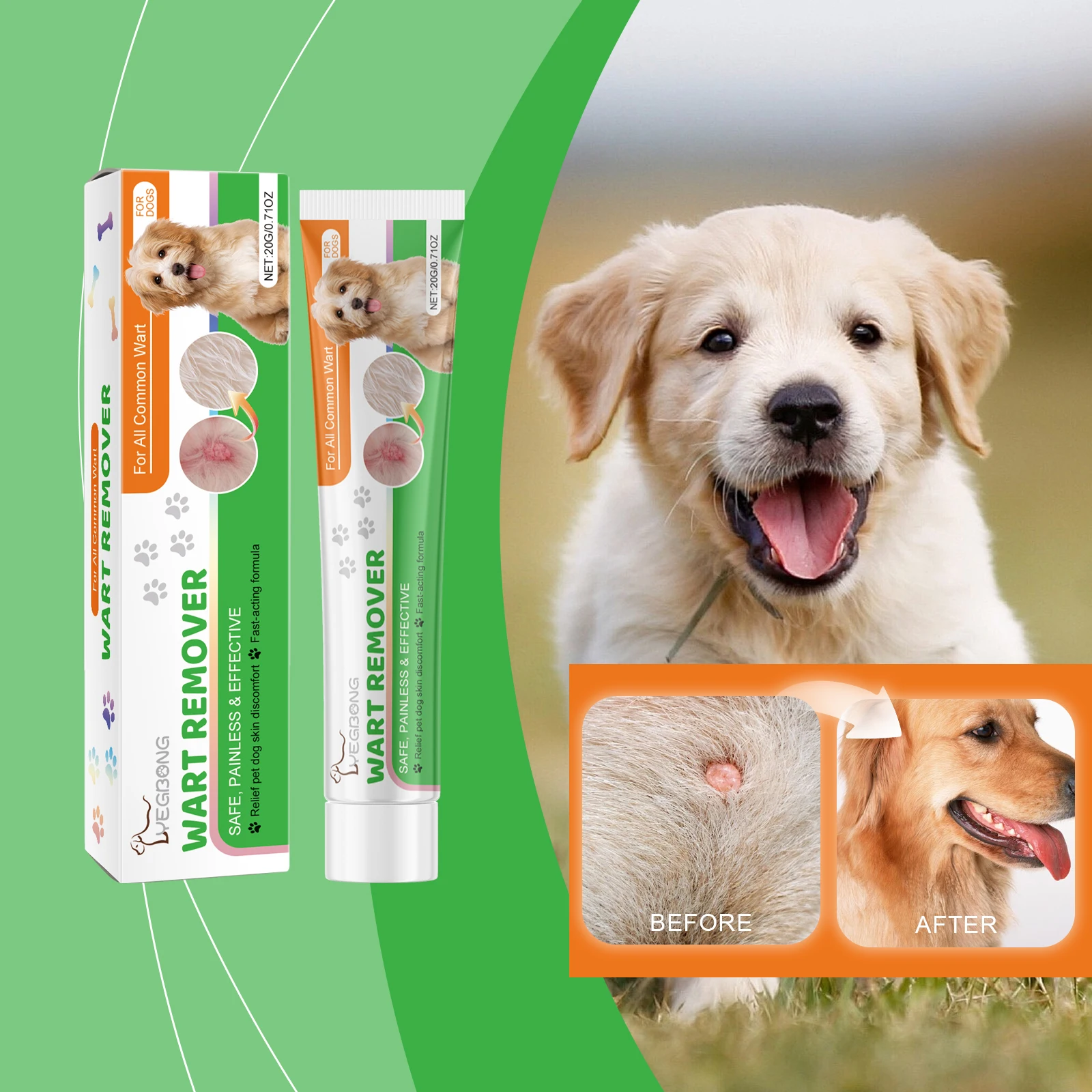 YEGBONG 20 g Haustier-Hautpflegebalsam, sanft, beruhigend, natürliche Formel, Tierarzt, empfohlen, mild, nährend, für alle Rassen, empfindliche Haut Image