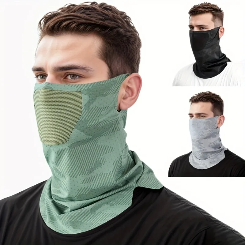 Eisseide-Gesichtsmasken für Outdoor-Radfahren, Wandern, Camping und Motorradfahren, Kopfbedeckung, Bandana, Kopfwickel, Gesichtsschal, Maske, Hals-Sturmhaube Image