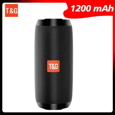 TG117 Portable Bluetooth Speaker Dual Bass LED Wireless Outdoor Riding Speaker Column Boombox FM