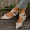2025 Beige neue flache Damenschuhe, modische leichte Schuhe, elegante Ballett-weiche Outdoor-Schuhe für Damen, Größe 36–43