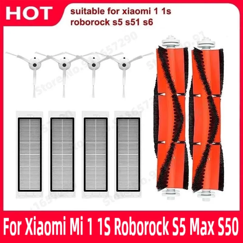 Für Xiaomi Mi 1 1S Roborock S5 Max S50 Mijia Staubsauger Hepa-Filter Hauptbürste Seitenbürste Roboter staubsauger Zubehör Image