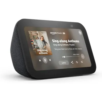 5 (newest model), Smart display with 2x the bass and clearer sound, Charcoal