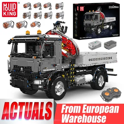 Mould King 19016, technisches Auto, Spielzeug, RC-LKW, montierter Kran, Transportfahrzeug, Baustein, Ziegel-Set, Weihnachtsgeschenk für Kinder Image
