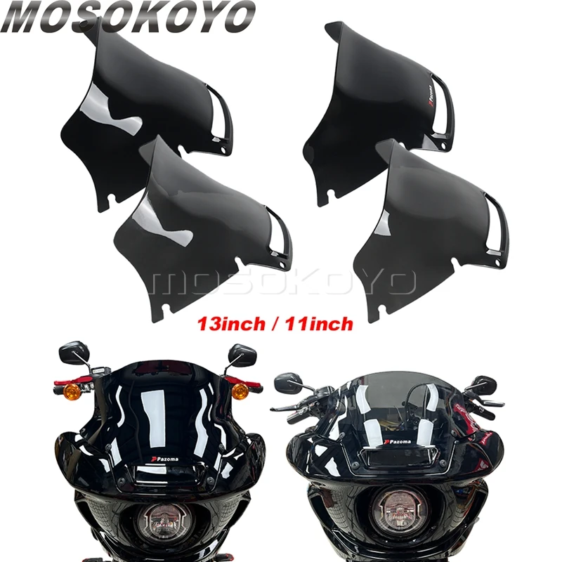 Windschutzscheibe Motorrad Frontverkleidung Windschutzscheibe Windschutz Deflektoren für Harley Softail Low Rider ST FXLRST El Diablo FXRST 22- Image