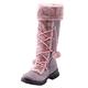 Winter Boots Women's Winter Shoes Warm Lined Snow Boots Cute Girls Boots Versatile Softshell Platform Boots Everyday Ultra Comfortable Barefoot Shoes Retro Outdoor Leisure Boots, purple, 8.5 UK