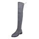 Overknee Boots, Women's Winter Boots, Warm Comfortable Snow Boots, Ankle Boots with High Heel, Round-Toe, Block Heel, Retro Knee-High Boots, Everyday Ultra Comfortable Barefoot Shoes, Grey (grey 1), 6