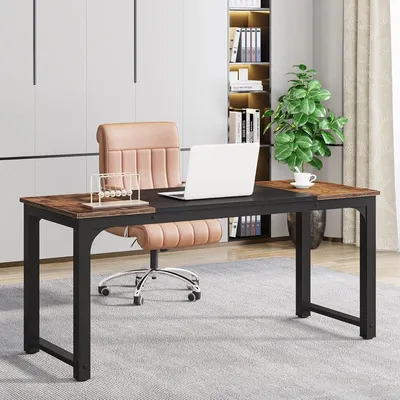 Modern Computer Desk, 63 x 23.6 inch Large Office Desk Computer Table Study Writing Desk Workstation for Home Office