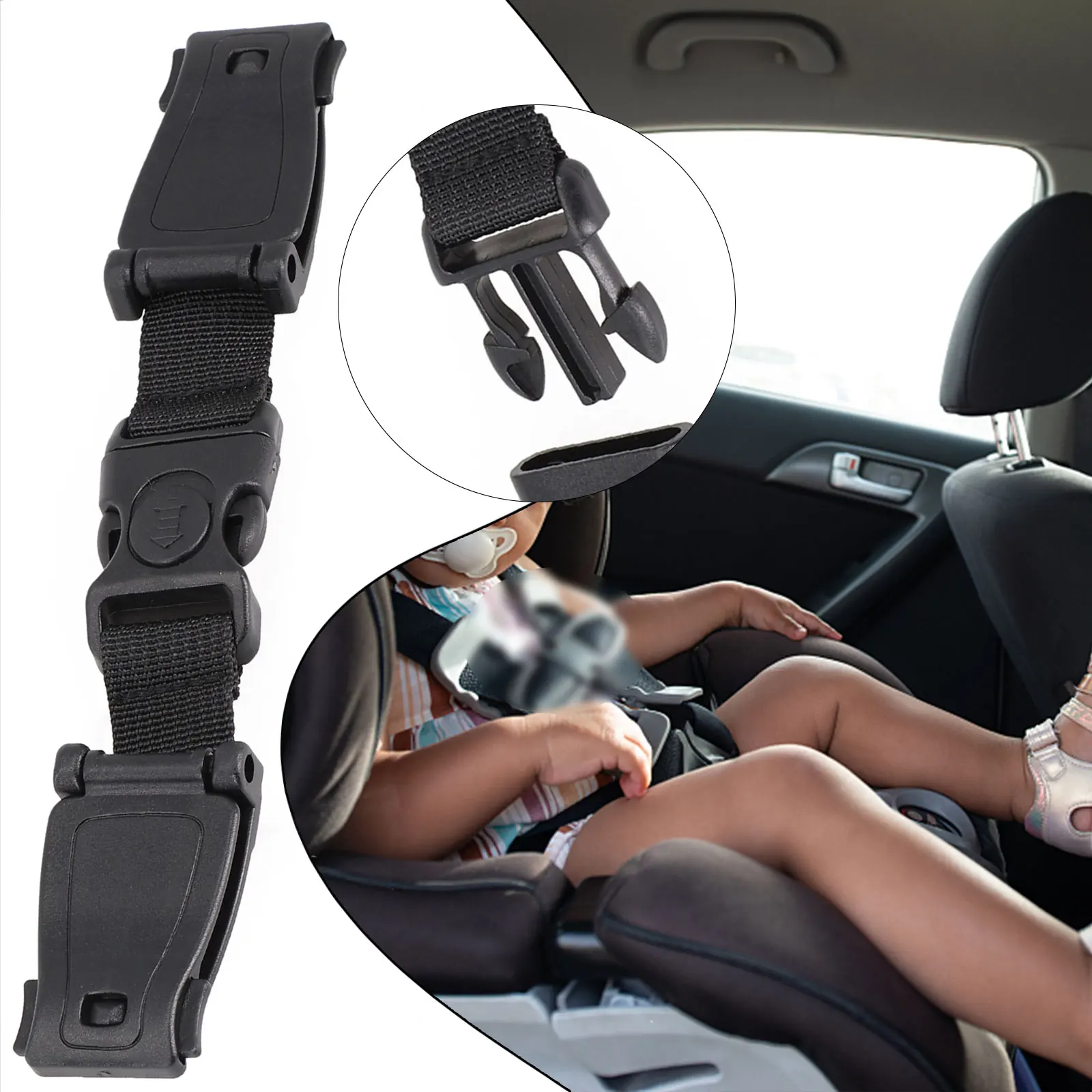 car Seat Belt Adjustable Strap Car Baby Safety Seats Strap Belt Child Harness Chest Clip Safe Buckle Auto Accessories