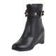Women's Ankle Boots with Heel Elegant Fashion Simplicity Ankle Shoes Pure Colour Seniors Comfortable Short Boots Women Casual Smart Party Shoes Boots Perfect for Dates and Travel, black, 7 UK