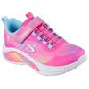 Sneaker SKECHERS "RAINBOW CRUISERS", Kinder, Gr. 30, rosa, Lederimitat, Textil, kontrastfarbene Details, sportlich, Schuhe, Kinderschuh mit Farbverlauf, Größenschablone zum Download