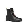 Schnürboots GEOX "J CASEY GIRL", Kinder, Gr. 32, schwarz, Synthetik, modisch, Schuhe, Stiefel, Biker Boots mit Blockabsatz