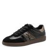 Sneaker TAMARIS, Damen, Gr. 40, schwarz (schwarz kombiniert), Leder, Textil, Lederimitat, Glitzer, Reptilienprägung, sportlich, Schuhe, Freizeitschuh, Halbschuh, Schnürer mit gepolstertem Schaftrand