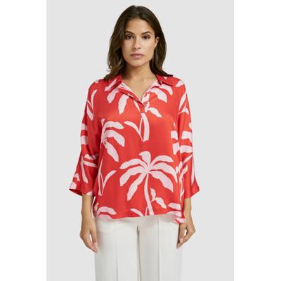 Kurzarmbluse SMITH & SOUL, Damen, Gr. XXL, chili print, Material: 100% Viskose, bedruckt, casual, lässig geschnitten normal, hoch geschlossener Ausschnitt, 3/4-Ärmel gerader Abschluss, Blusen Image