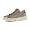 Slip-On Sneaker GABOR, Damen, Gr. 39, grau (taupe), Veloursleder, sportlich, Schuhe, Freizeitschuh, Halbschuh, Slipper mit funkelnden Schmuckelement