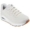 Sneaker SKECHERS "UNO-KAT-NEATO", Damen, Gr. 35, weiß (sanftes weiß), Lederimitat, sportlich, Schuhe, Leo Sneaker, Schnürschuh mit Air-Cooled Memory Foam