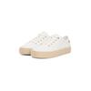 Plateausneaker TOMMY HILFIGER "VULC ESPADRILLE SNEAKER", Damen, Gr. 36, weiß, Baumwolle, casual, Schuhe, Freizeitschuh, Halbschuh, Schnürer mit bastbezogenem Plateau