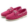 Bootsschuh ELBSAND, Damen, Gr. 44, pink, Obermaterial: 100% Rindsleder. Futter: 100% Rindsleder. Decksohle: 100% Lederimitat. Laufsohle: 100% Synthetik, unifarben, kontrastfarbene Details, klassisch, Schuhe, Slipper, Halbschuh, aus Leder