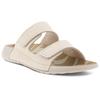 Pantolette ECCO "COZMO W", Damen, Gr. 35, beige, Leder, sportlich, Schuhe, Sommerschuh, Schlappen mit zwei Klettverschlussriemen