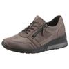 Keilsneaker WALDLÄUFER "H-CLARA-Soft", Damen, Gr. 4,5 (37,5), grau, Nubukleder, Textil, Veloursleder, Glitzer, sportlich, Schuhe, Freizeitschuh, Halbschuh, Schnürschuh mit Luftkammernsohle