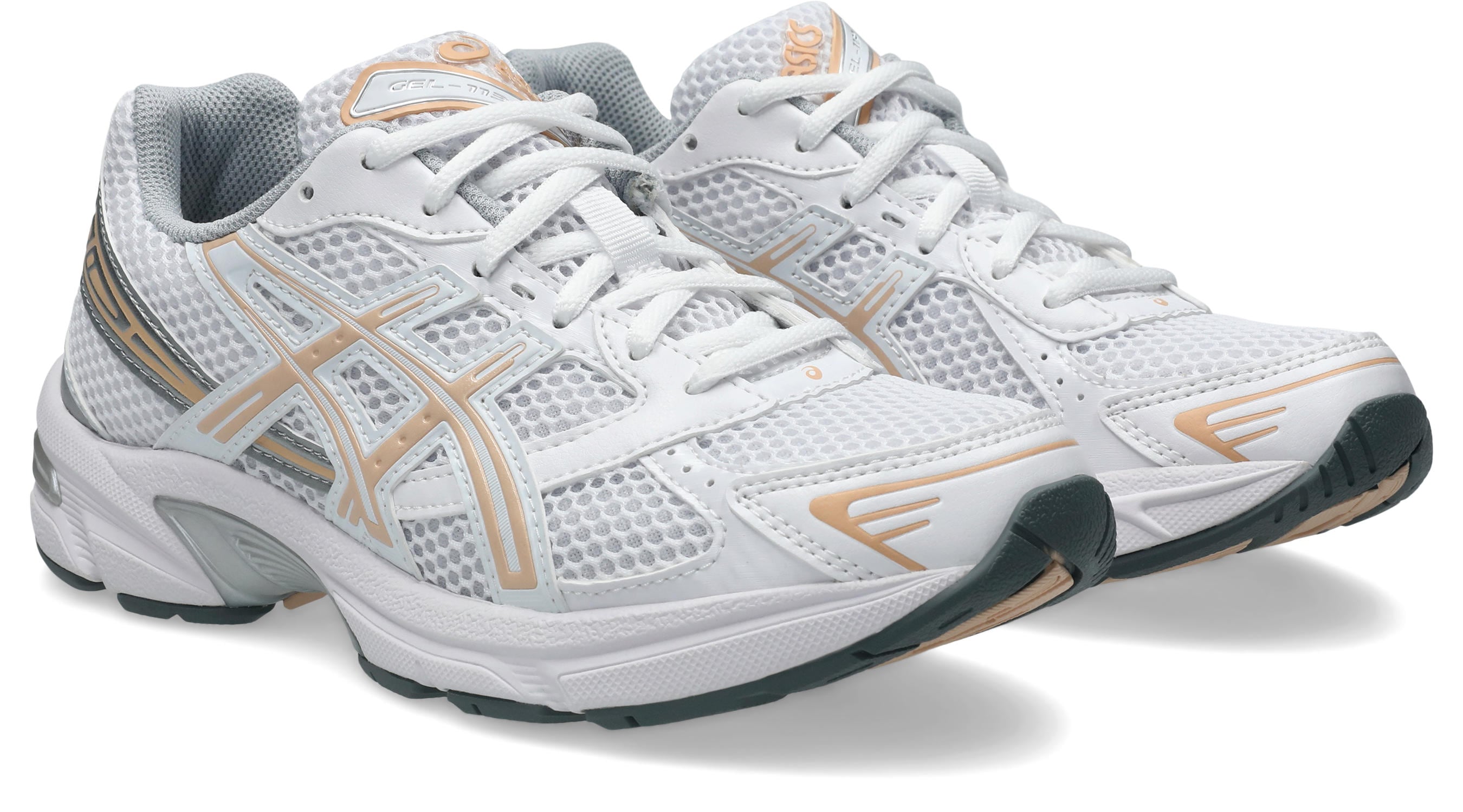 Sneaker ASICS SPORTSTYLE "GEL-1130", Damen, Gr. 39, weiß (weiß, bisque), Synthetik, Schuhe Sneaker