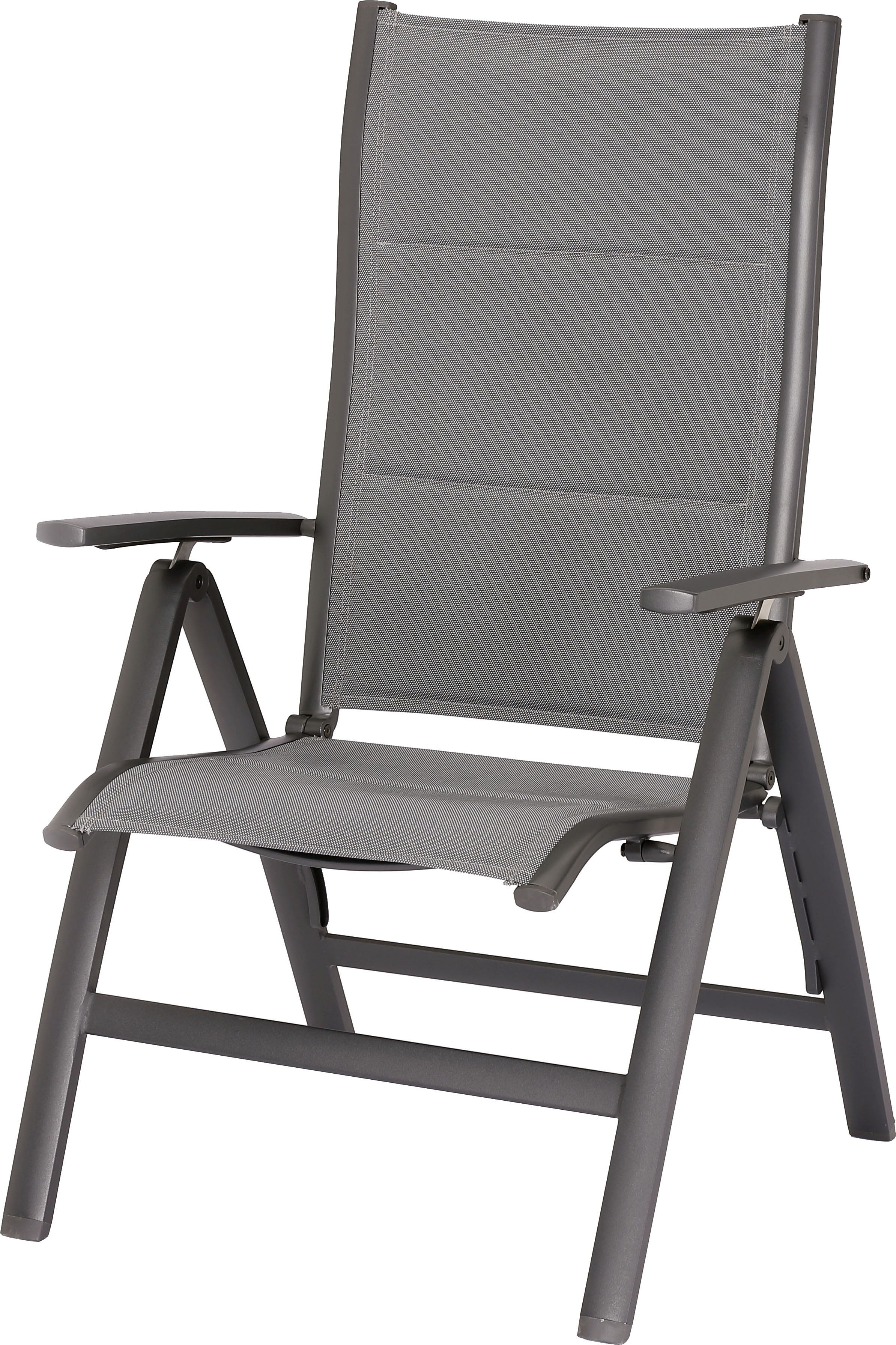 Klappstuhl BEST "Varese", grau (anthrazit), B:67cm H:112cm T:67cm, Aluminium, Stühle, Klappstuhl