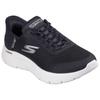 Slip-On Sneaker SKECHERS "GO WALK FLEX-GRAND ENTRY", Damen, Gr. 43, schwarz-weiß (schwarz, weiß), Textil, sportlich, Schuhe, Slipper mit Slip-ins zum Schlupfen
