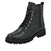 Schnürstiefelette REMONTE, Damen, Gr. 42, grün (tannengrün), Leder, unifarben, klassisch, Schuhe, Blockabsatz, Stiefelette, Schnürboots, Flats im Used Look